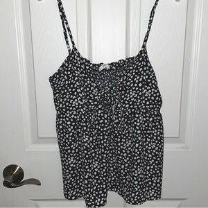 Large dotted spaghetti strap top